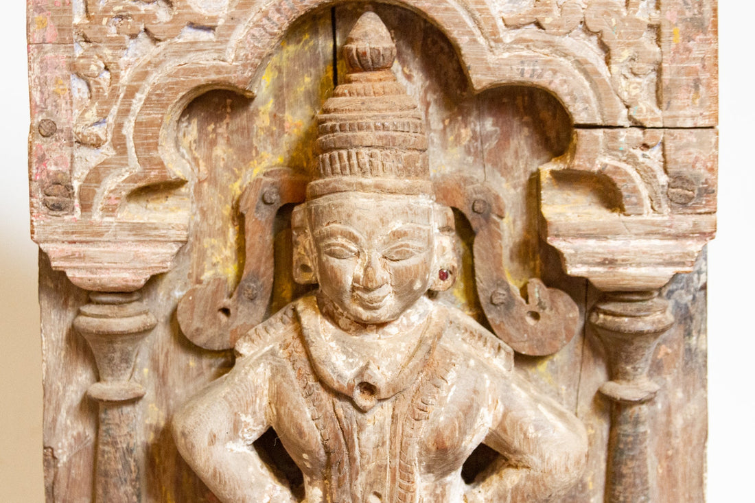 18th Century Carved Vishnu Temple Carving
