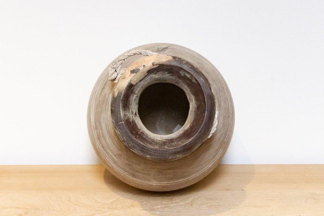 Vintage Indian Teak Water Pot-Nela