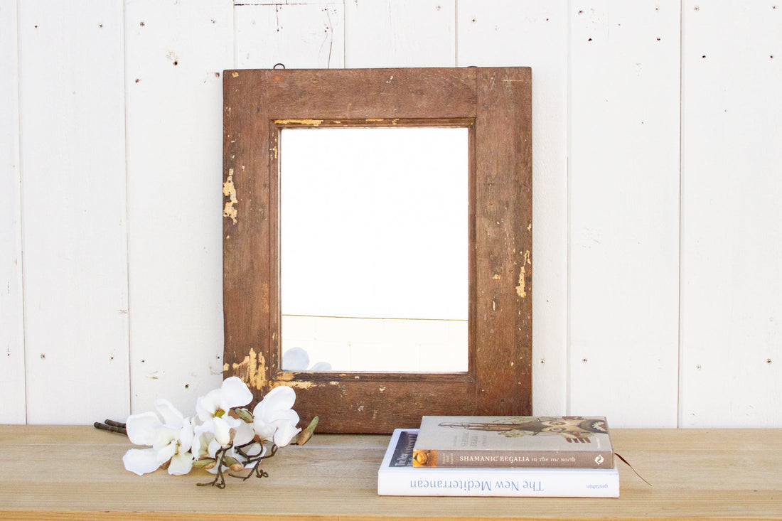 Rustic Teak Wall Mirror