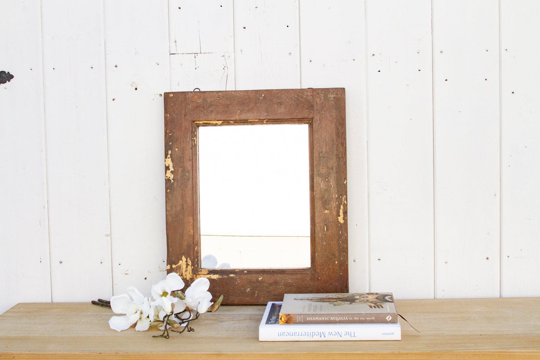 Rustic Teak Wall Mirror