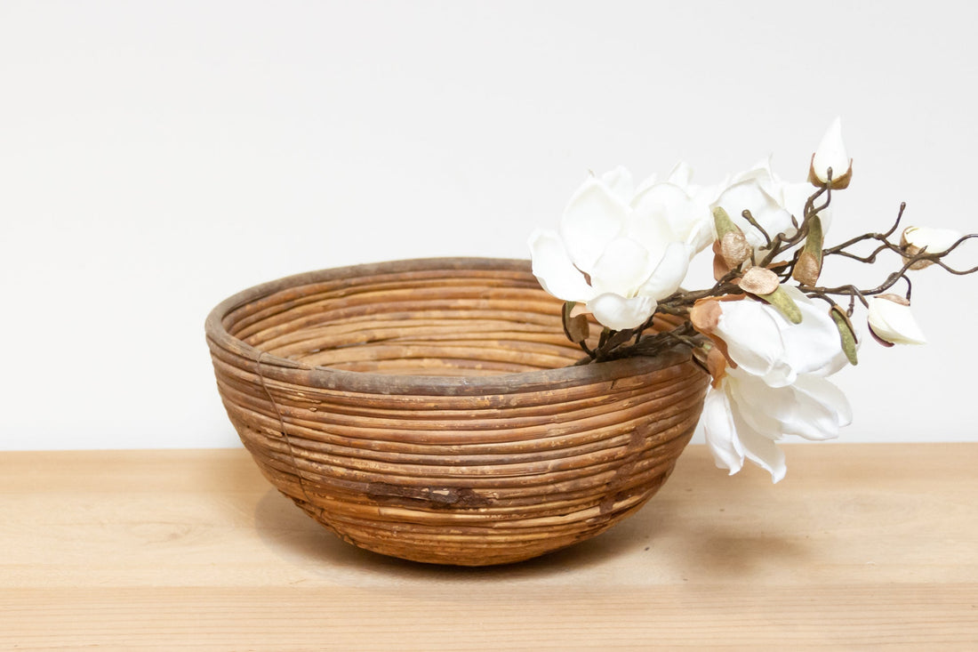 Vintage Wicker Himalayan Basket