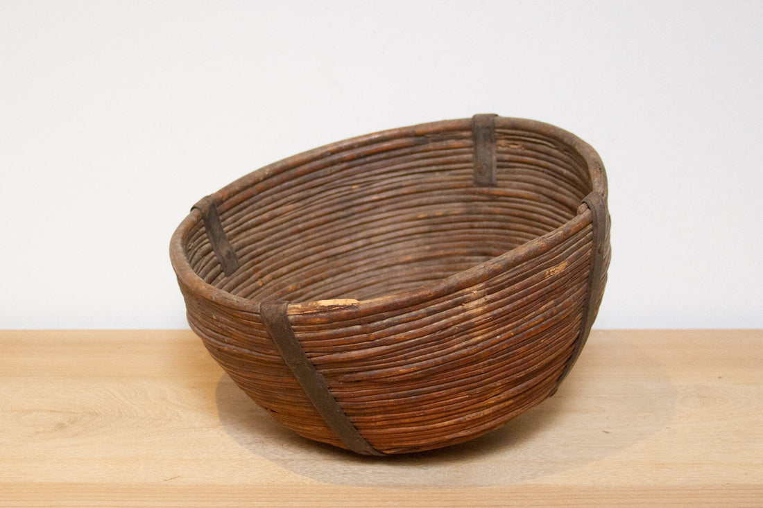 Vintage Farmhouse Wicker Basket-Sundarbons