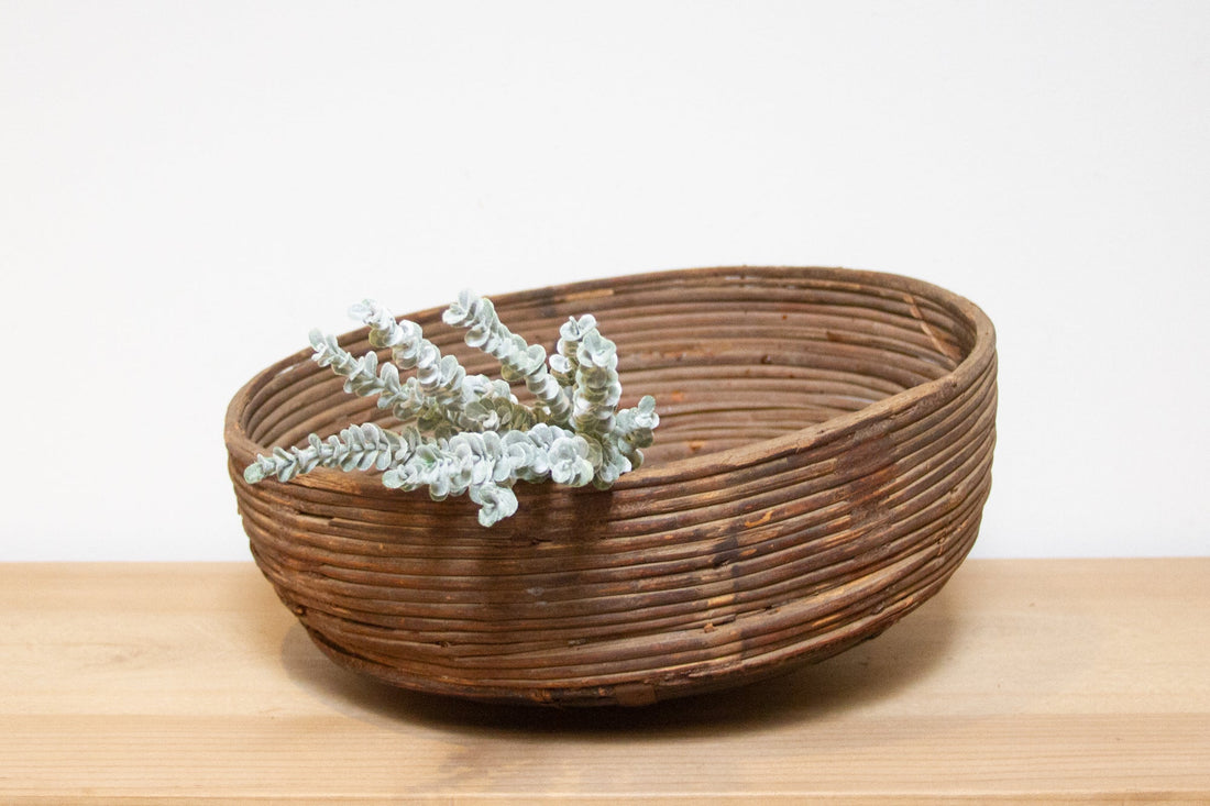 Large Farmhouse Wicker Basket