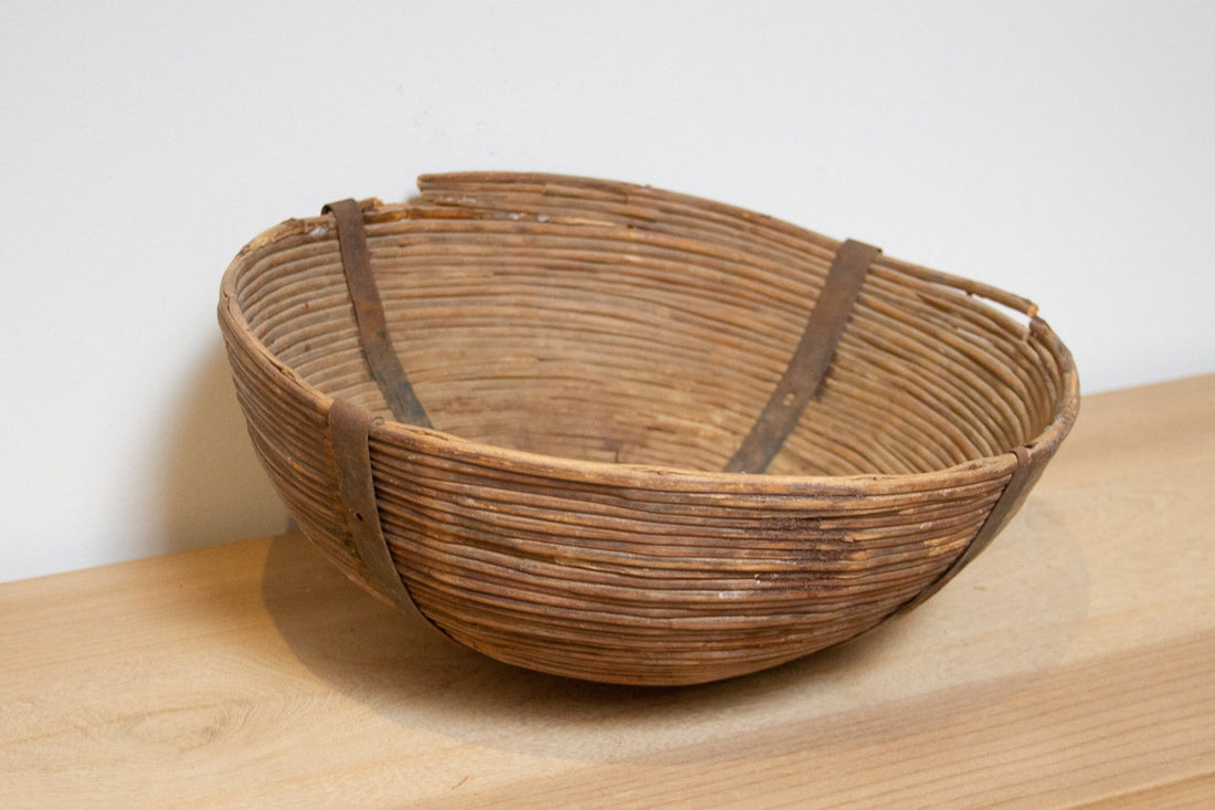 Large Iron Strap Vintage Basket-Digha