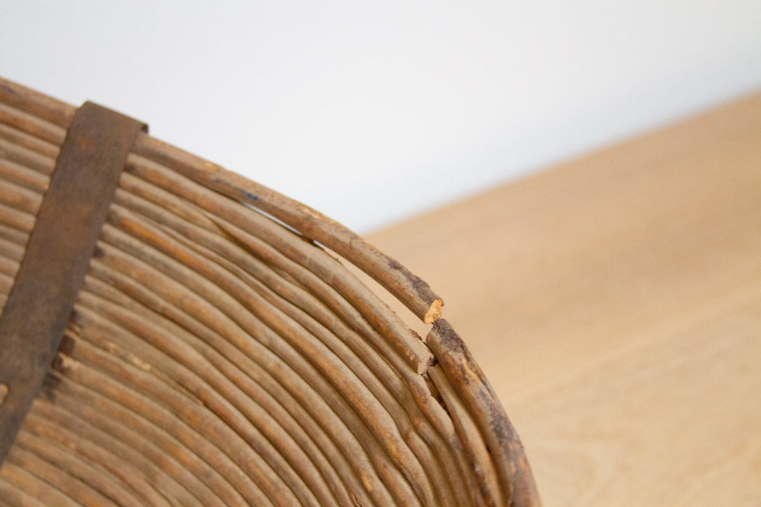 Large Iron Strap Vintage Basket-Digha
