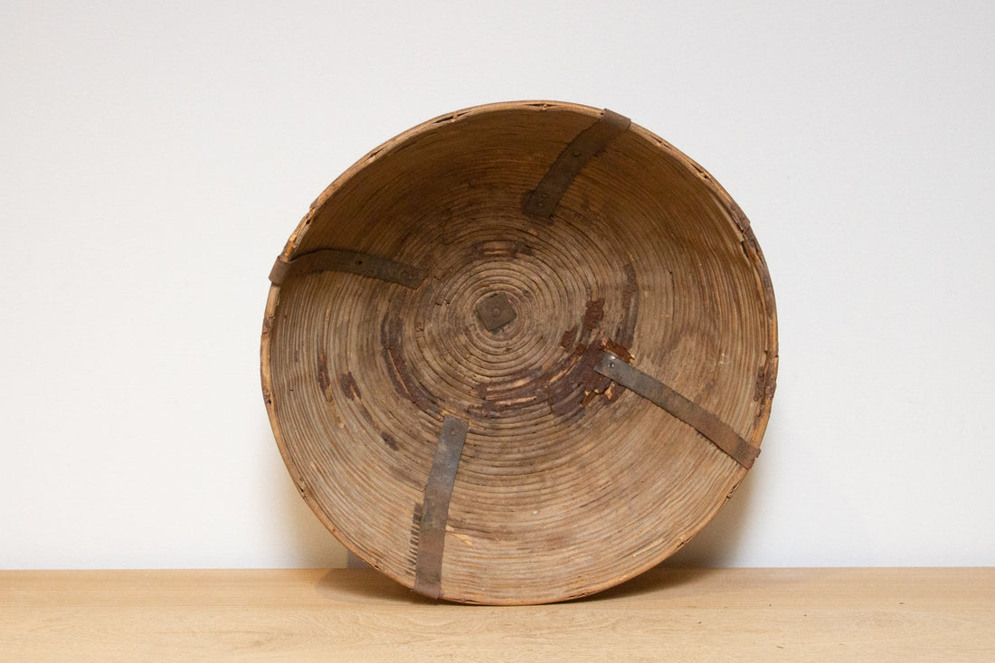 Large Iron Strap Vintage Basket-Digha
