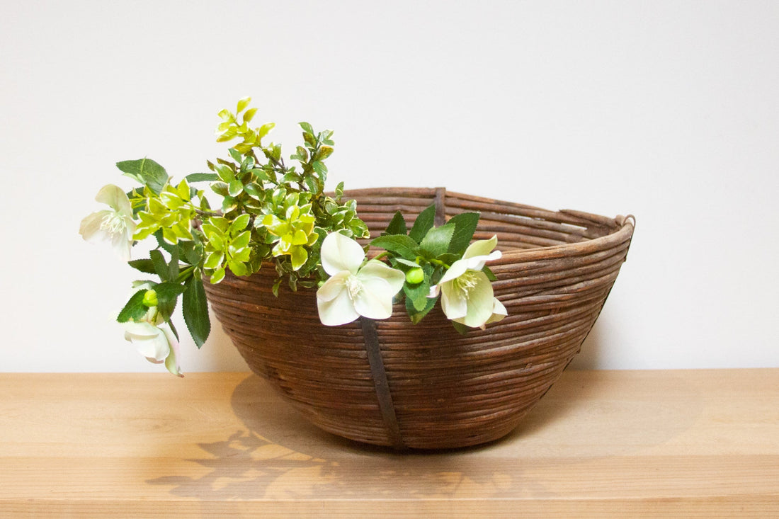 Large Wicker Vegetable Basket-Kurseong