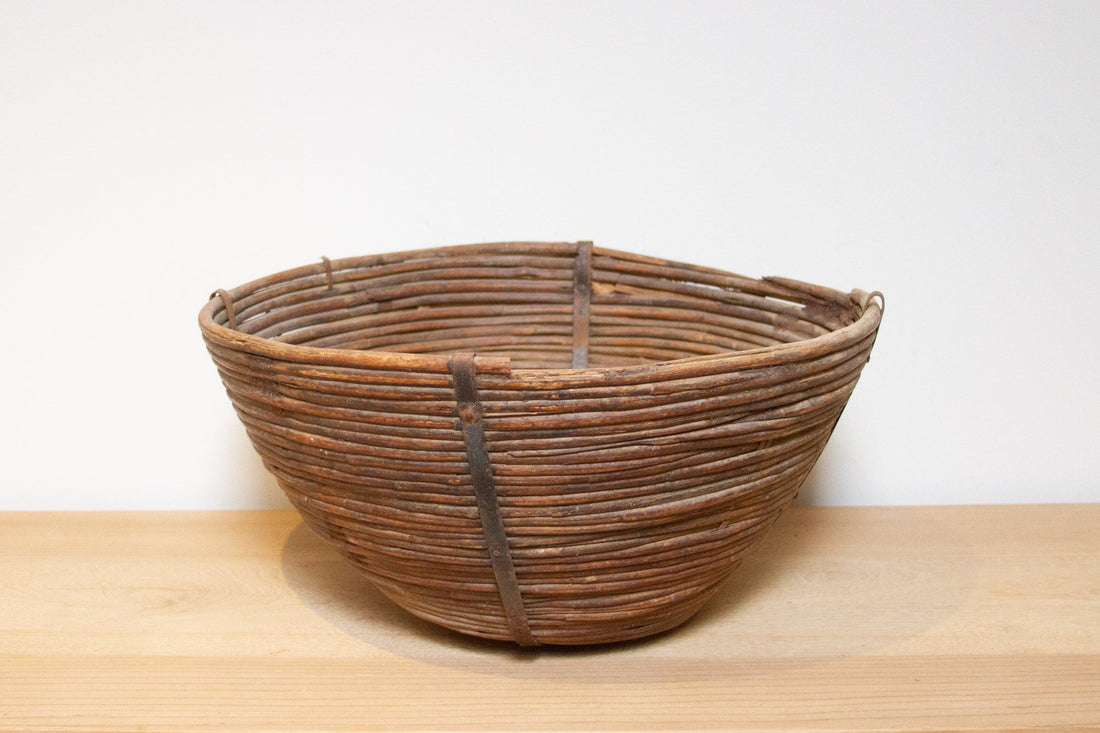 Large Wicker Vegetable Basket-Kurseong
