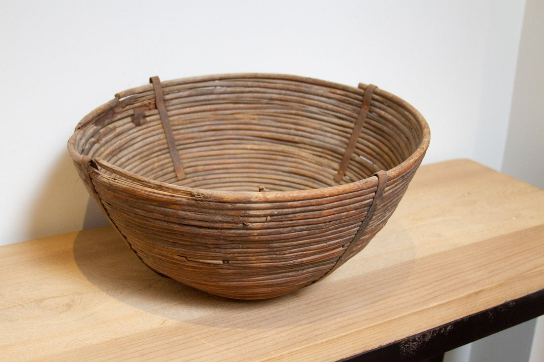 Large Wicker Vegetable Basket-Kurseong