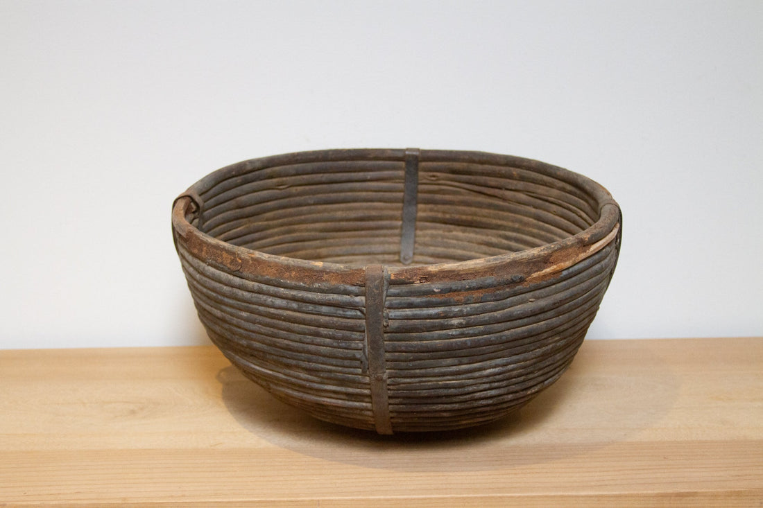 Large Indian Wicker Basket-Haldia