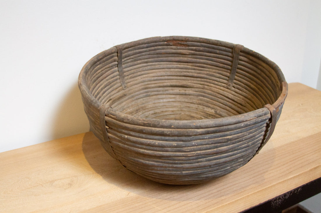 Large Indian Wicker Basket-Haldia