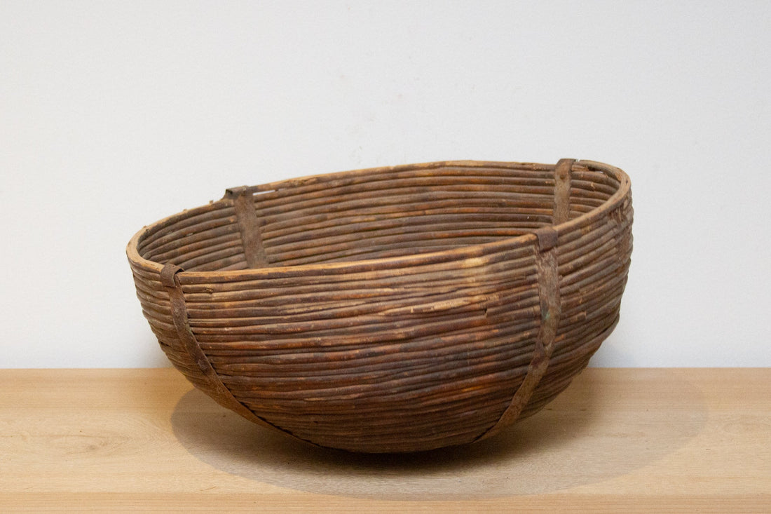 Wicker Vegatable Rounded Basket-Rachak