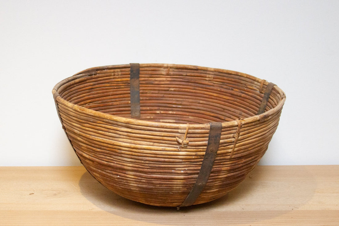 Antique Large Indian Basket-Bishnupur
