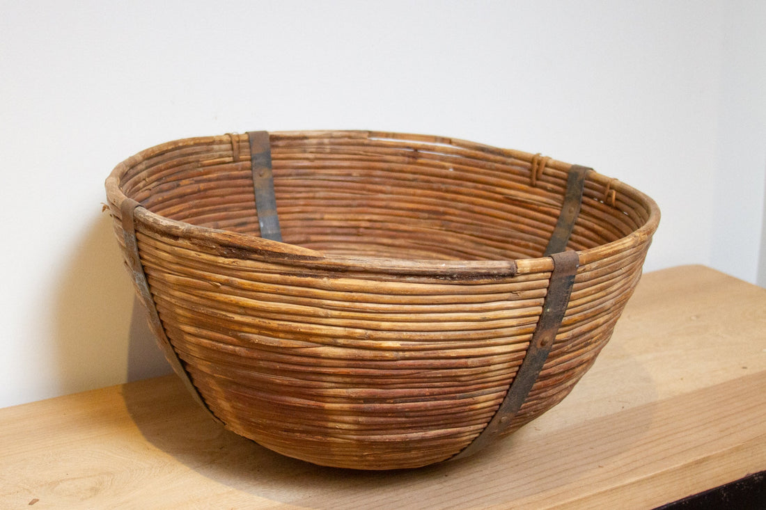 Antique Large Indian Basket-Bishnupur