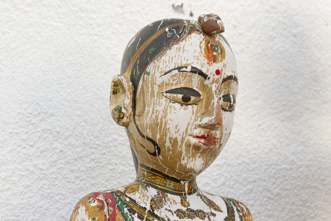 Divine Pair of Antique Indian Gangaur Figure