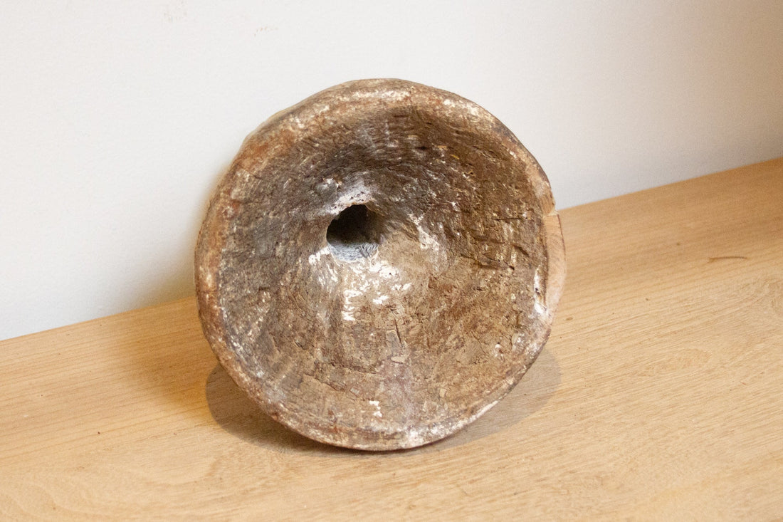 Rustic Farmhouse Teak Candle Holder-Puri
