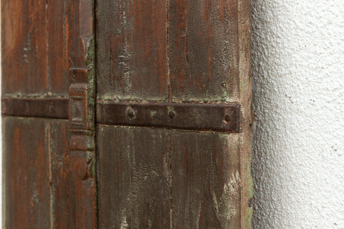 19th Century Rustic Indian Teak Window/Wall Art