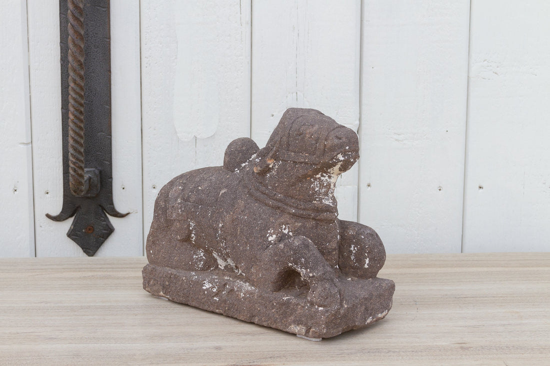 Antique Primitive Indian Stone Nandi