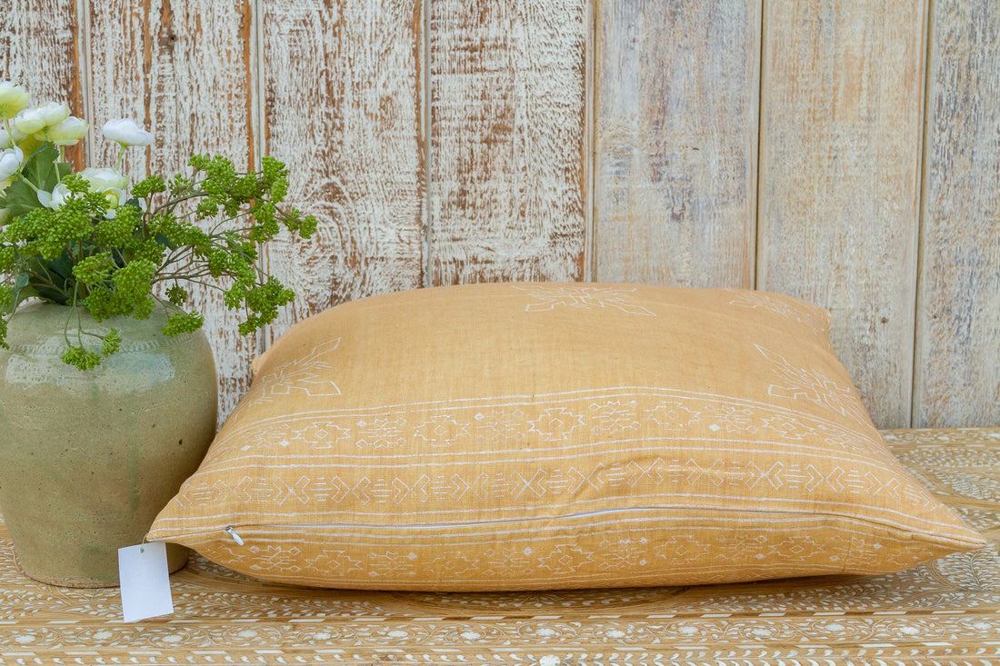 Jaipur Blockprint Linen Pillow Cover