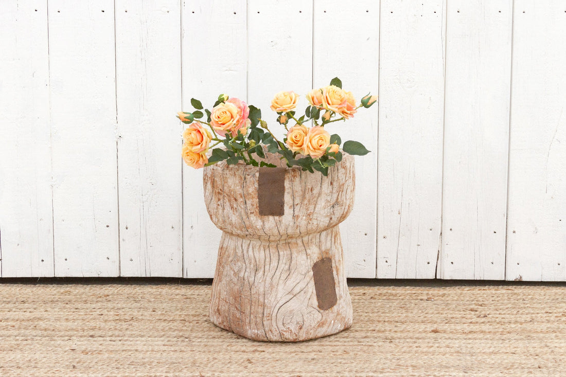 Oxidized Teak Indian Planter