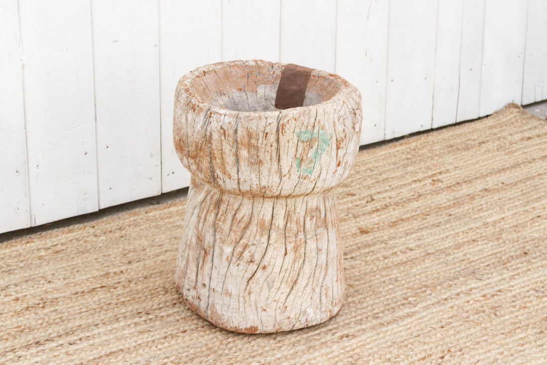 Oxidized Teak Indian Planter