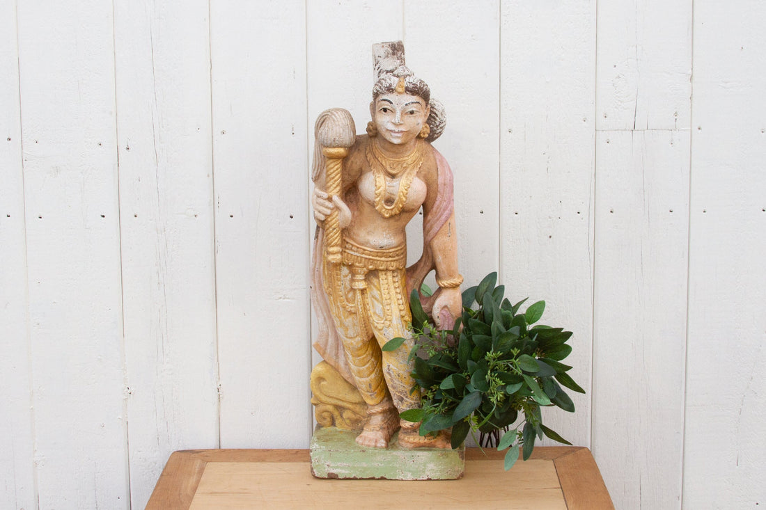 Antique Indian Stone Garden Statue