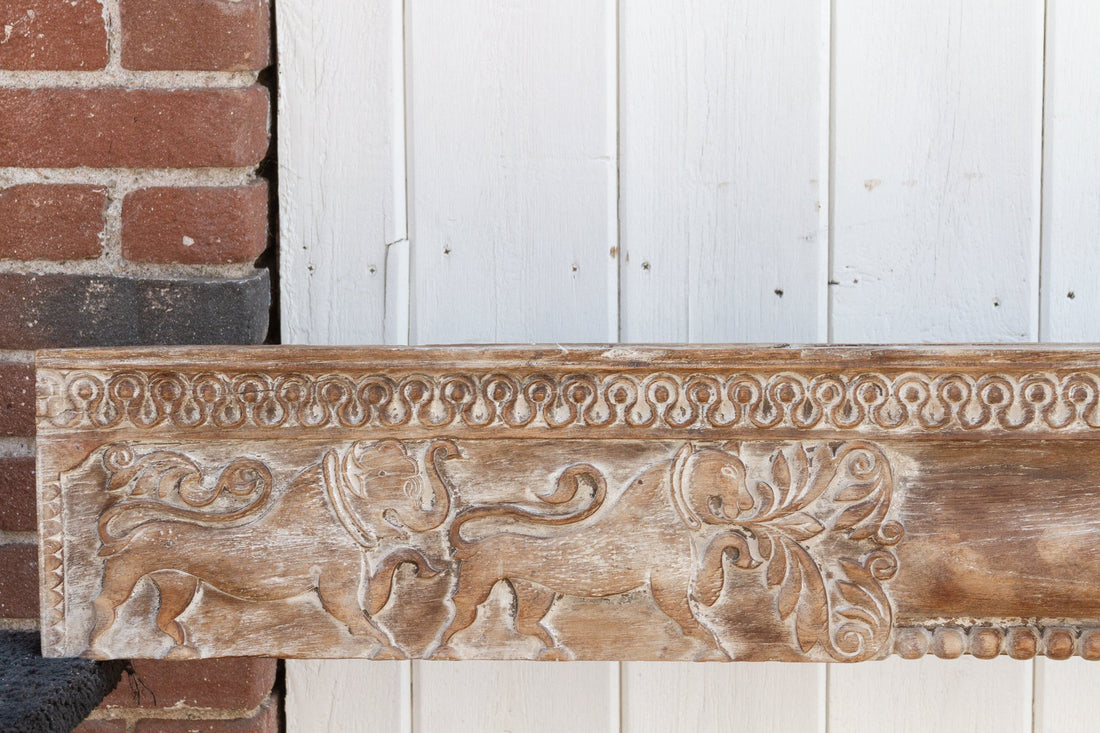 Antique 10ft Long Teak Indian Beam