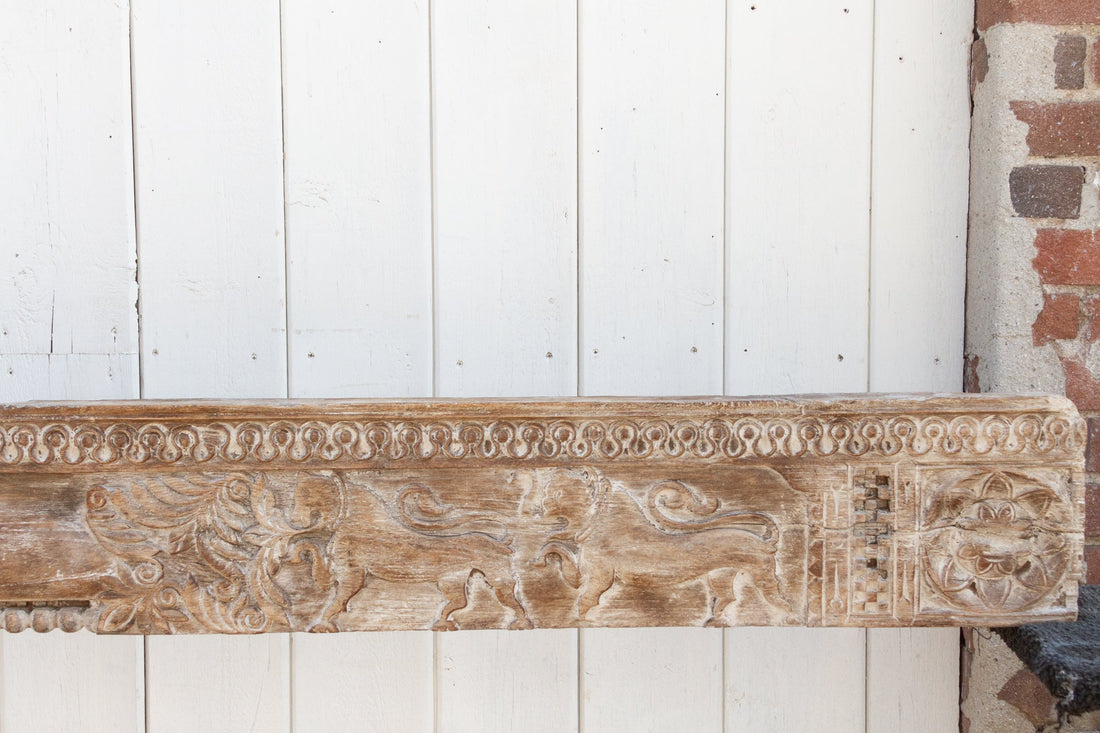 Antique 10ft Long Teak Indian Beam