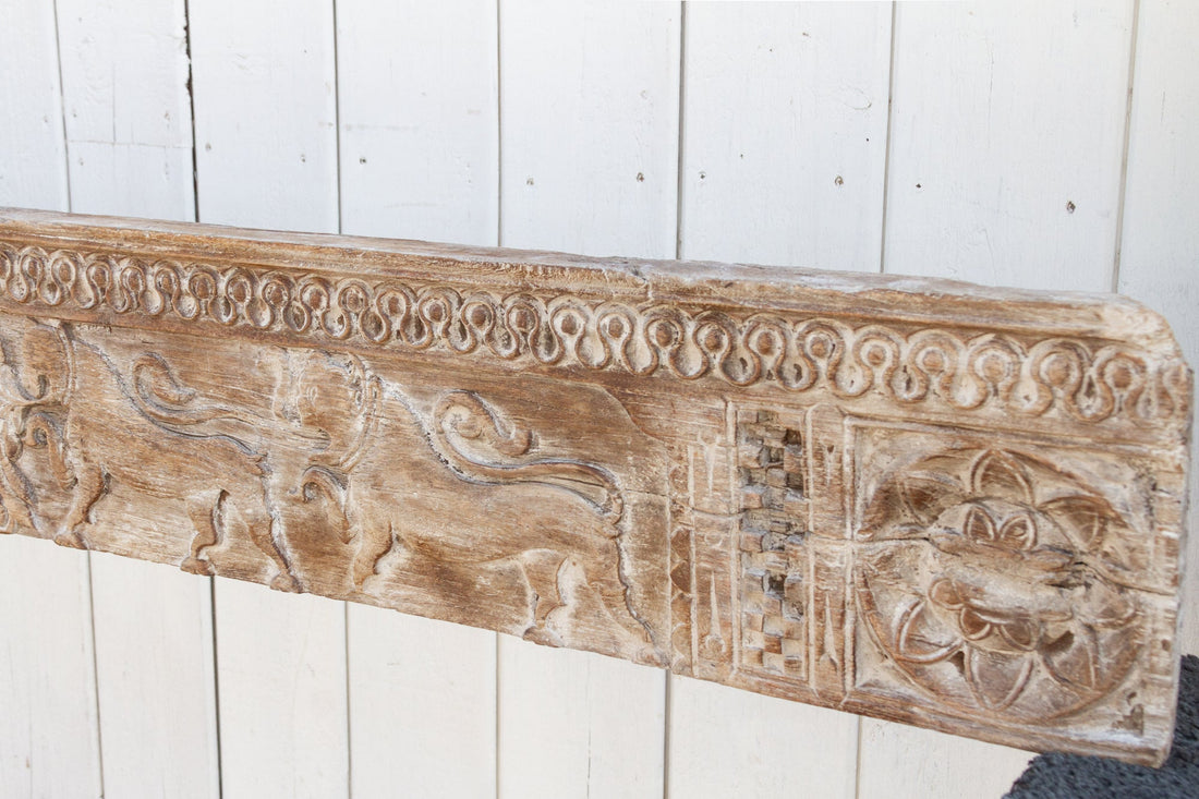 Antique 10ft Long Teak Indian Beam