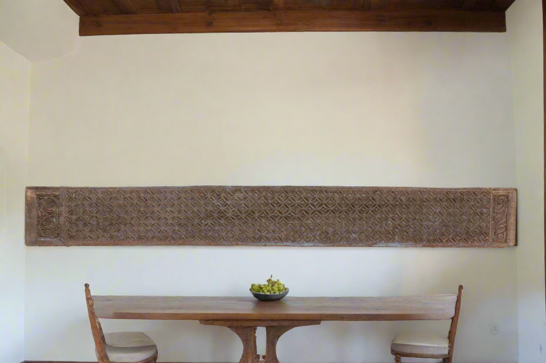 Oxidized Teak Moorish Antique Panel-Jama
