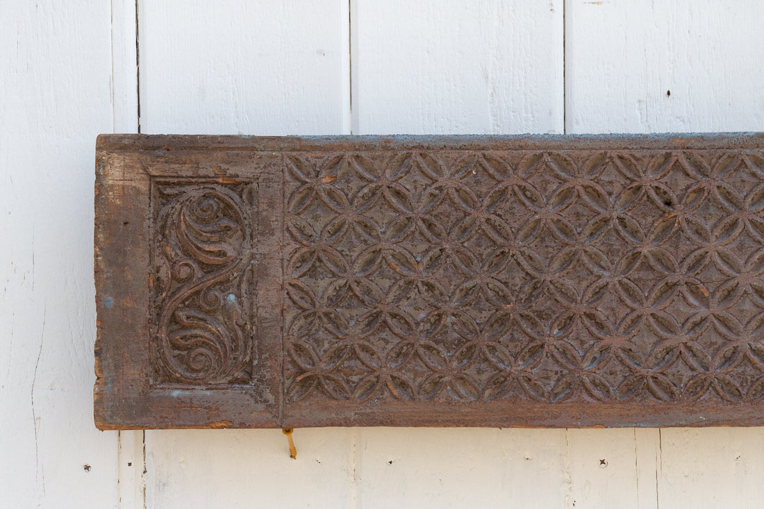 Oxidized Teak Moorish Antique Panel-Jama