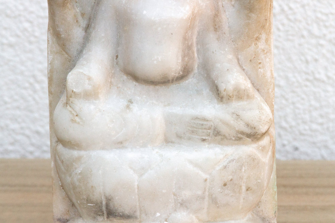 Antique Indian Marble Brahma Statue