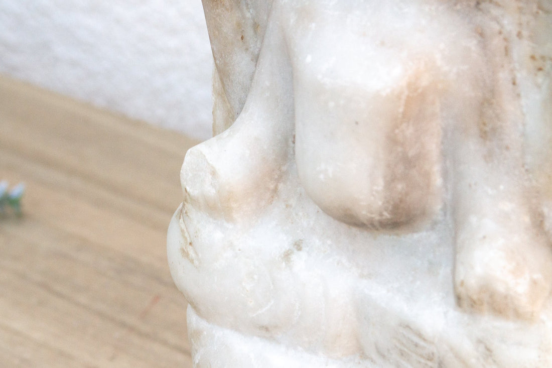 Antique Indian Marble Brahma Statue