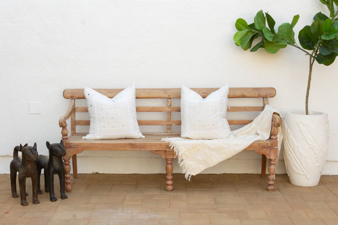 Bleached Teak Colonial Bench