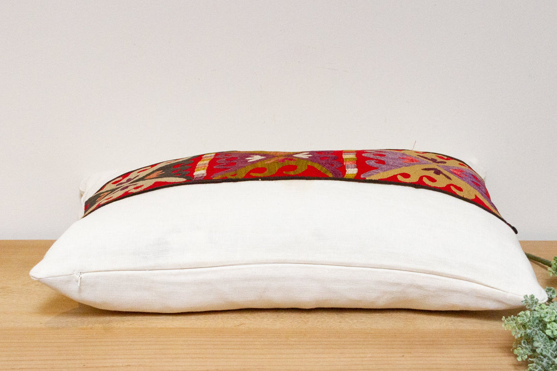 Liali Antique Uzbek Suzani Linen Pillow