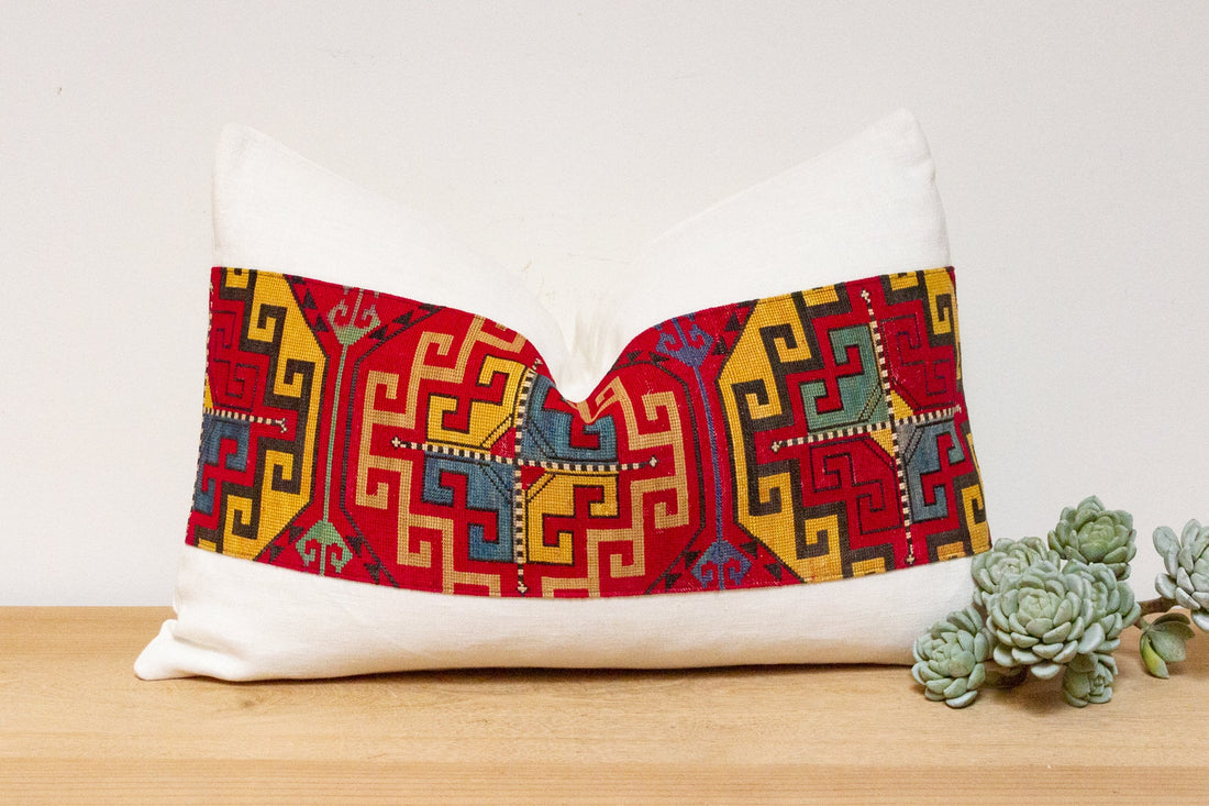 Akila Antique Lakai Tribe Linen Pillow