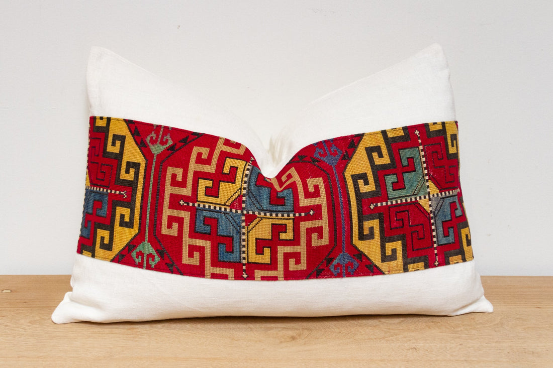 Akila Antique Lakai Tribe Linen Pillow