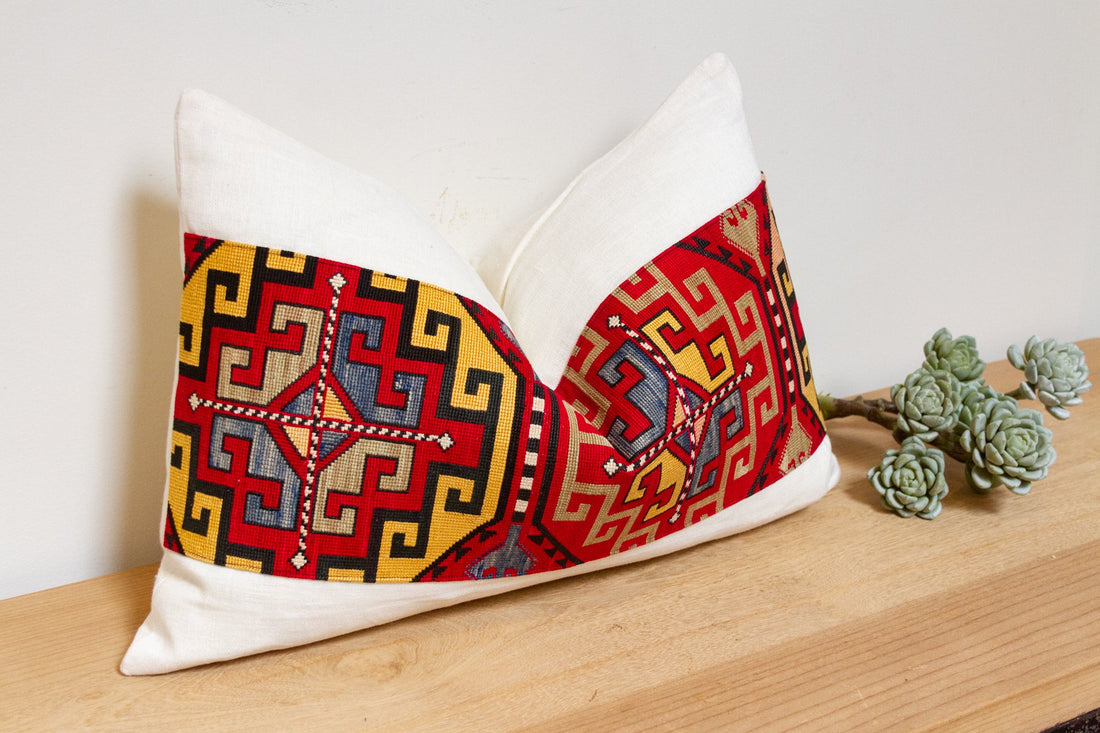Amina Antique Lakai Tribe Linen Pillow