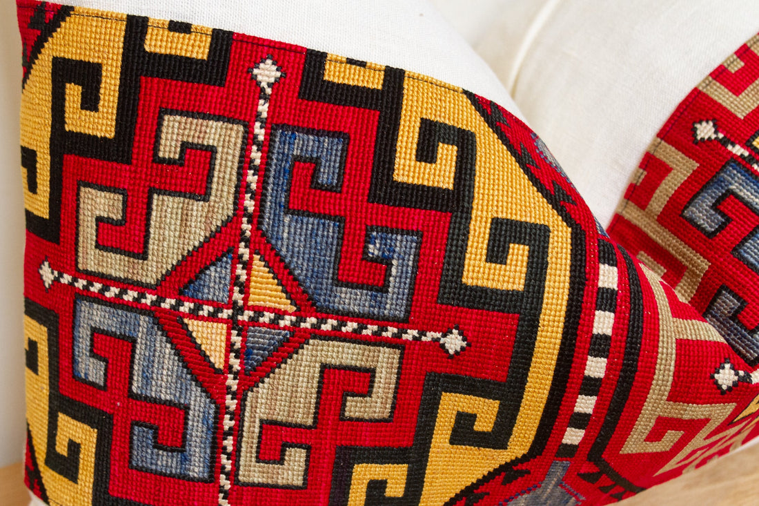 Amina Antique Lakai Tribe Linen Pillow