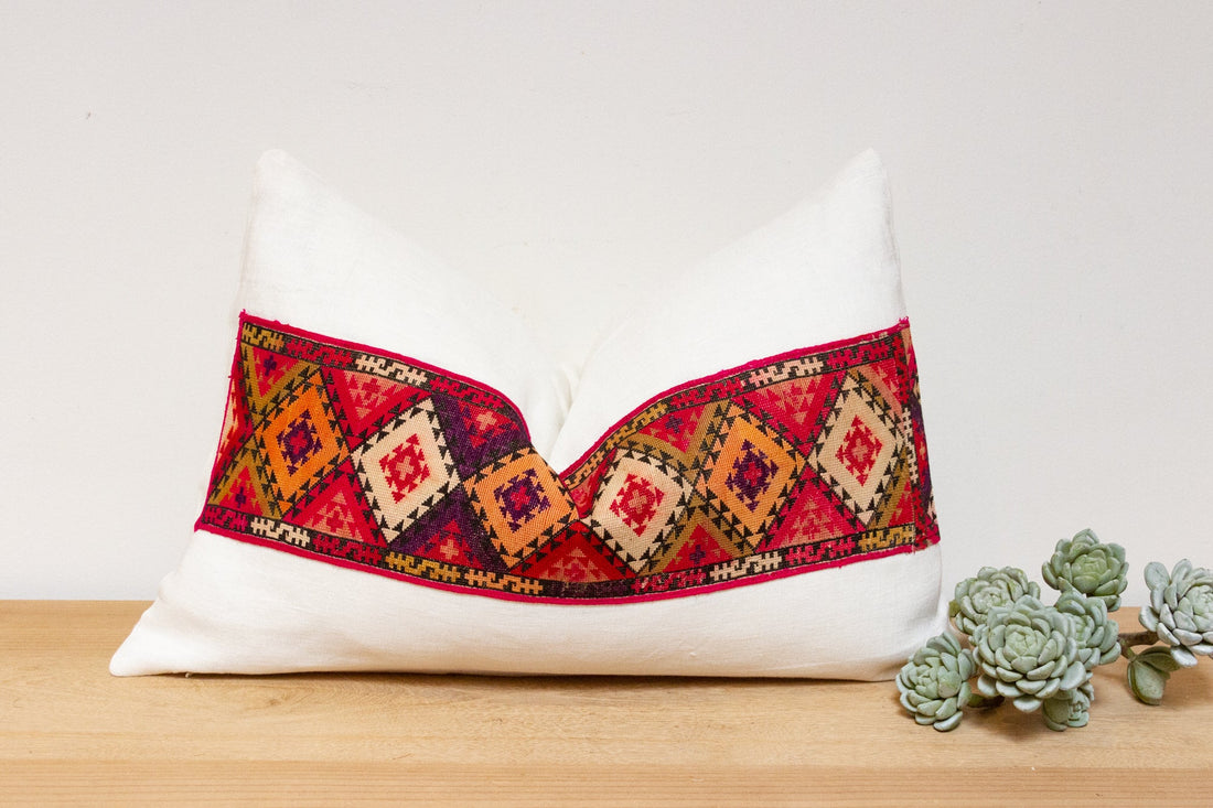 Noor Antique Lakai Tribe Linen Pillow