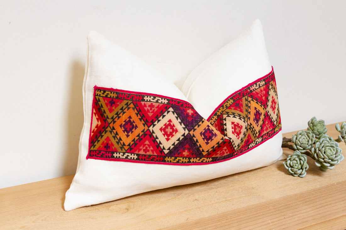 Noor Antique Lakai Tribe Linen Pillow