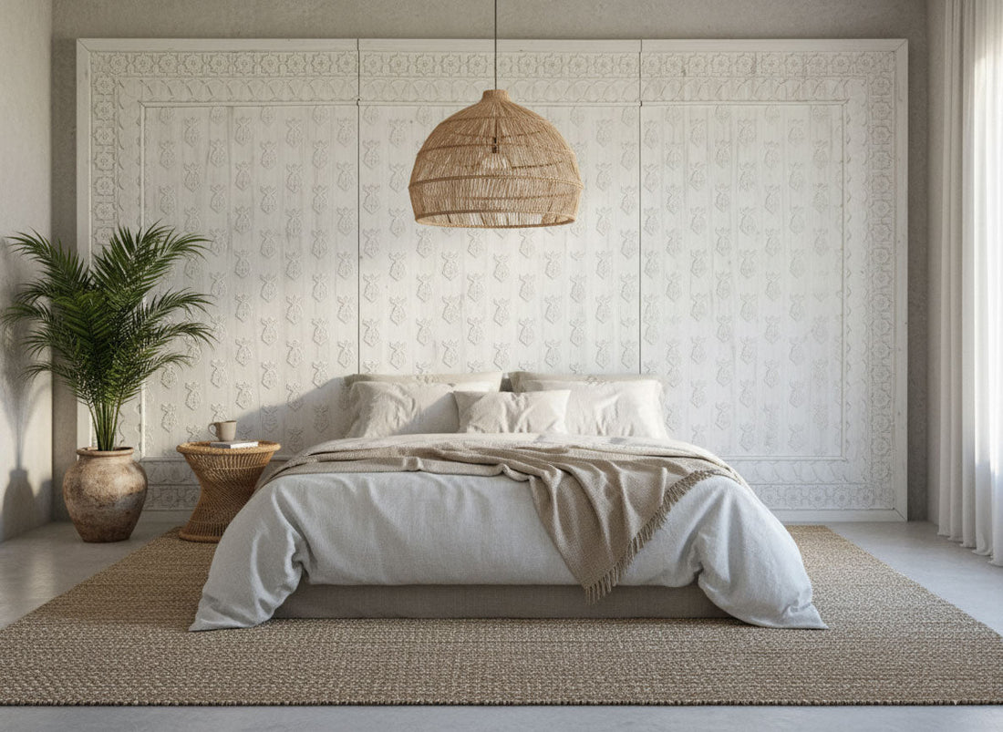 The Artisan Canvas, Custom Hand-Carved Teak Paneling – Made to order only, Not in stock
