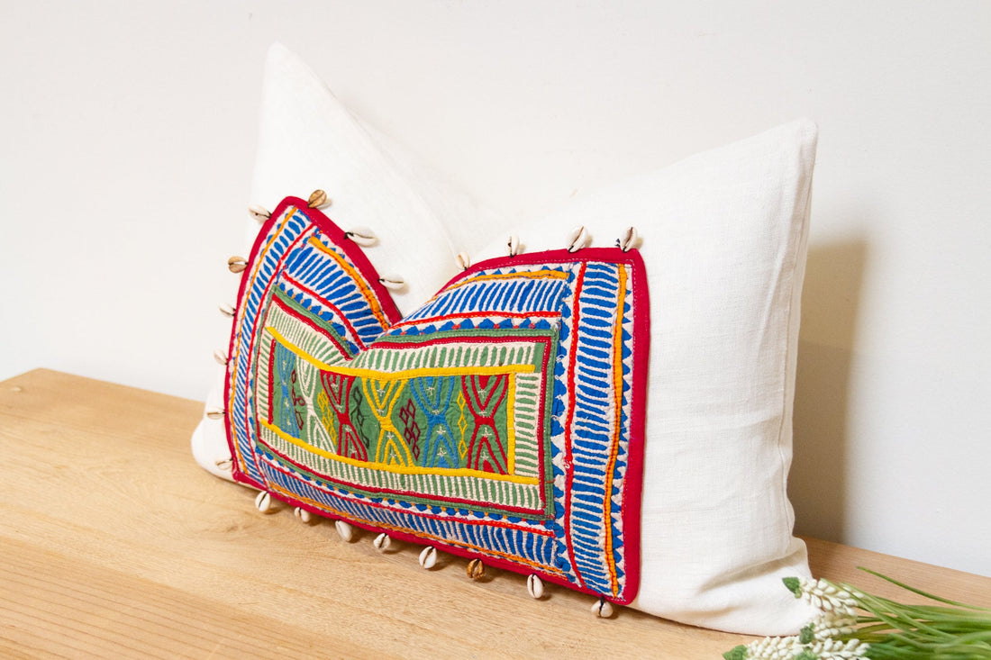 Khanpur Himalayas Tribal Antique Linen Pillow