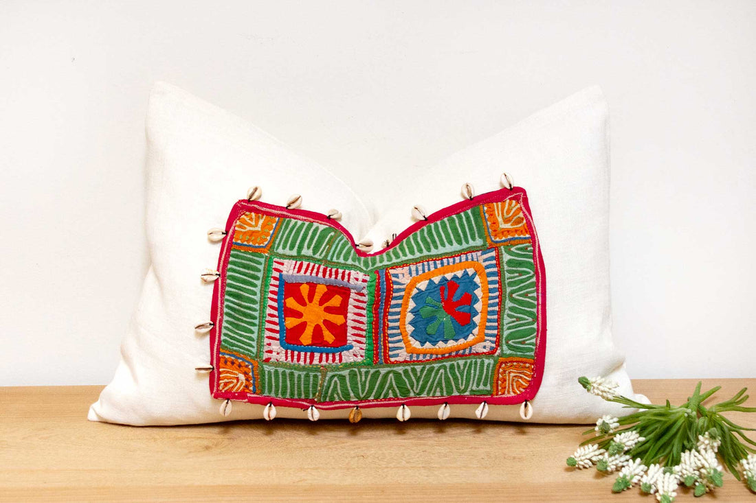 Bhamala Himalayas Tribal Antique Linen Pillow
