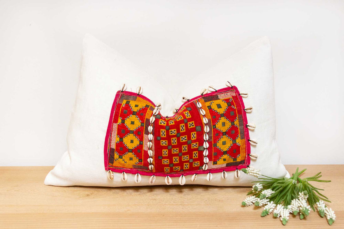 Noori Himalayas Tribal Antique Linen Pillow