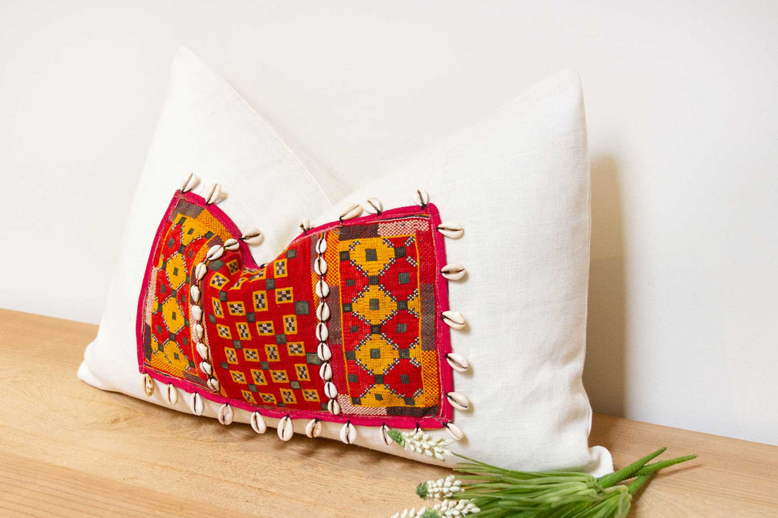 Noori Himalayas Tribal Antique Linen Pillow