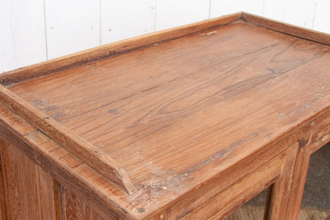 Vintage Teak Glass Kitchen Cabinet