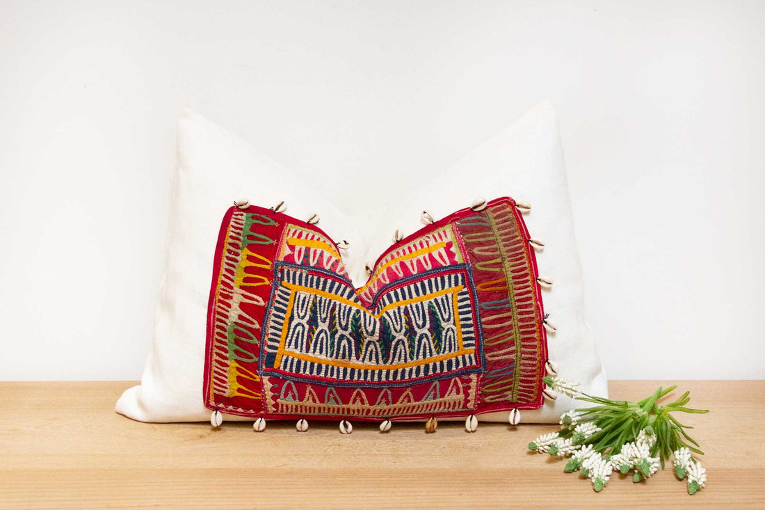 Tial Himalayas Tribal Antique Linen Pillow