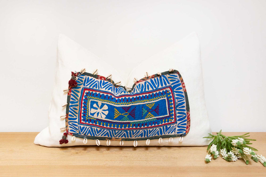 Mabali Himalayas Tribal Antique Linen Pillow