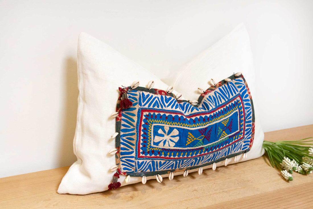 Mabali Himalayas Tribal Antique Linen Pillow